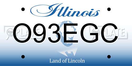 O93EGC Illinois License Plate