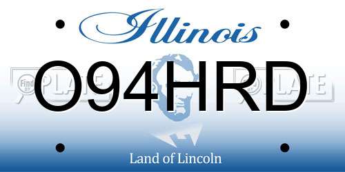 O94HRD Illinois License Plate
