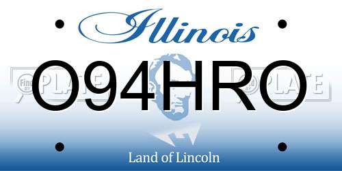 O94HRO Illinois License Plate
