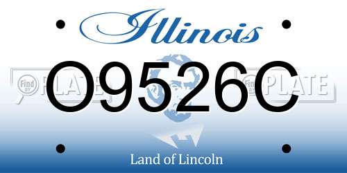 O9526C Illinois License Plate