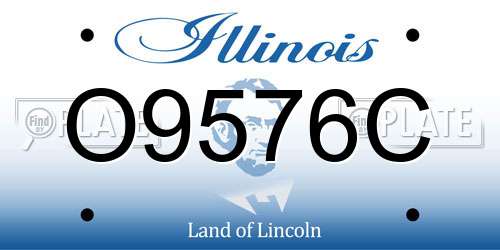 O9576C Illinois License Plate