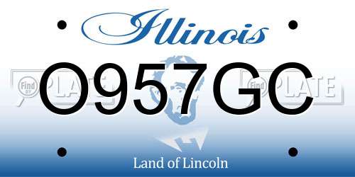 O957GC Illinois License Plate
