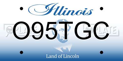 O95TGC Illinois License Plate