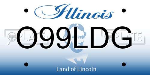 O99LDG Illinois License Plate