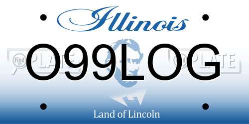 O99LOG Illinois License Plate