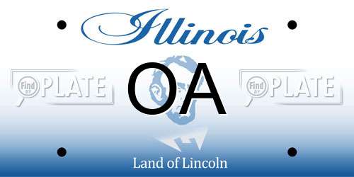 OA Illinois License Plate