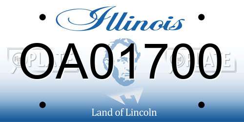 OA01700 Illinois License Plate