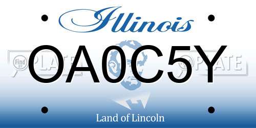 OA0C5Y Illinois License Plate