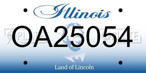 OA25054 Illinois License Plate