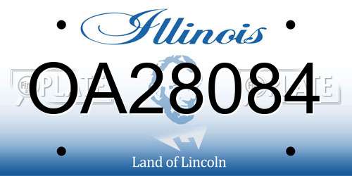 OA28084 Illinois License Plate