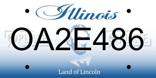 OA2E486 Illinois License Plate