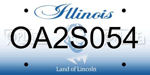 OA2S054 Illinois License Plate