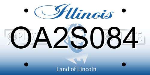 OA2S084 Illinois License Plate
