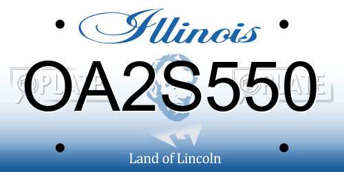 OA2S550 Illinois License Plate