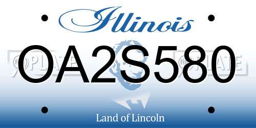 OA2S580 Illinois License Plate