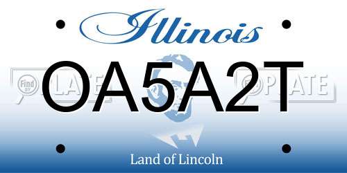OA5A2T Illinois License Plate