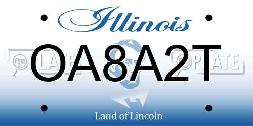 OA8A2T Illinois License Plate