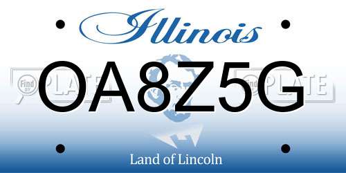 OA8Z5G Illinois License Plate