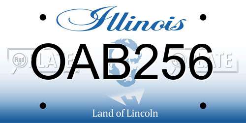OAB256 Illinois License Plate