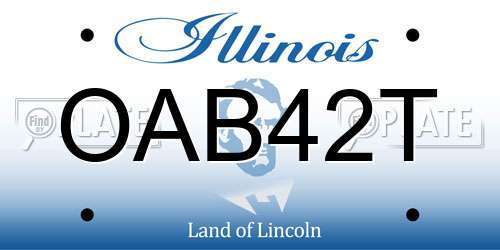 OAB42T Illinois License Plate