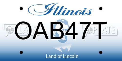 OAB47T Illinois License Plate