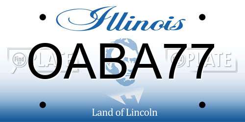 OABA77 Illinois License Plate