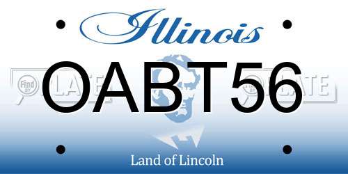 OABT56 Illinois License Plate