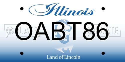 OABT86 Illinois License Plate