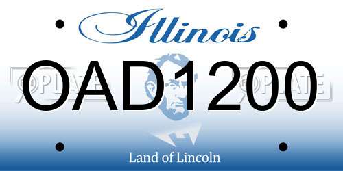 OAD1200 Illinois License Plate