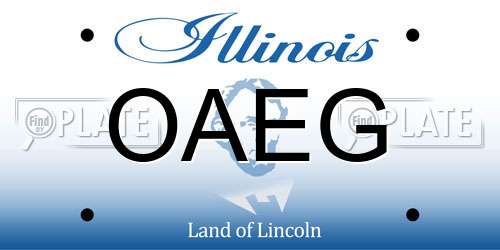 OAEG Illinois License Plate