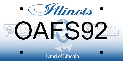 OAFS92 Illinois License Plate