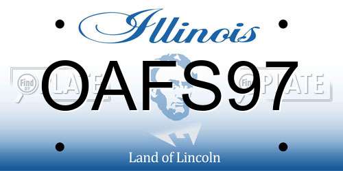 OAFS97 Illinois License Plate