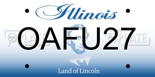 OAFU27 Illinois License Plate