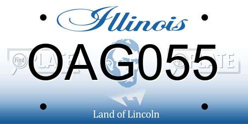 OAG055 Illinois License Plate