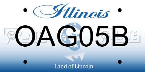 OAG05B Illinois License Plate