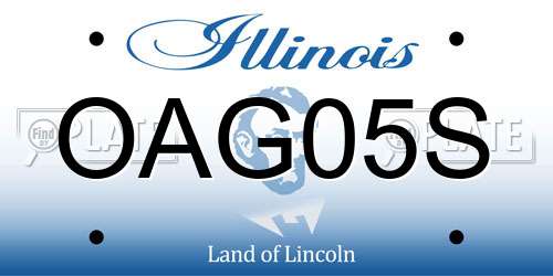 OAG05S Illinois License Plate