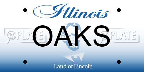 OAKS Illinois License Plate