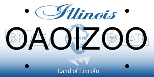 OAOIZOO Illinois License Plate