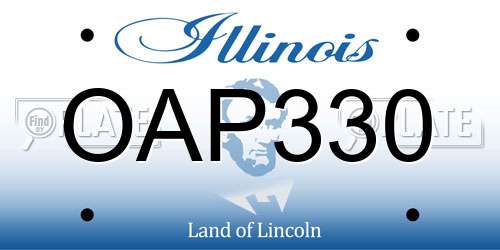 OAP330 Illinois License Plate