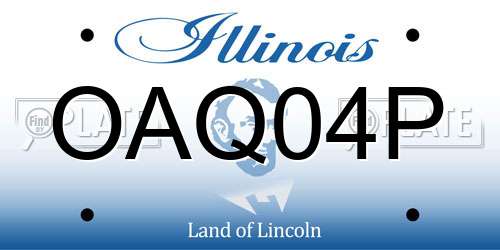 OAQ04P Illinois License Plate