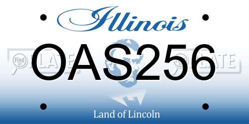 OAS256 Illinois License Plate