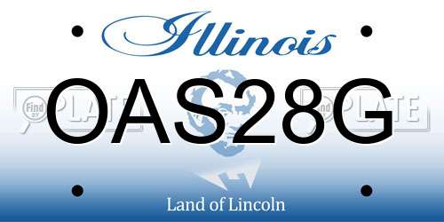 OAS28G Illinois License Plate