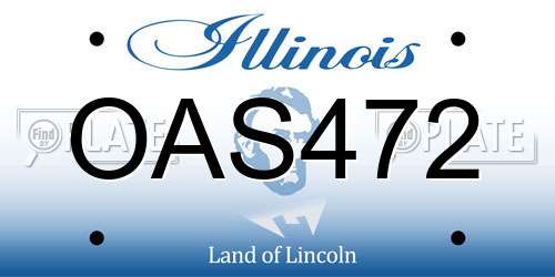 OAS472 Illinois License Plate