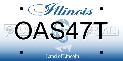 OAS47T Illinois License Plate