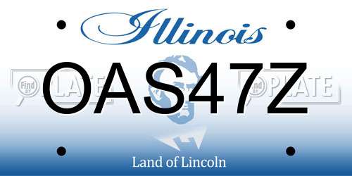 OAS47Z Illinois License Plate