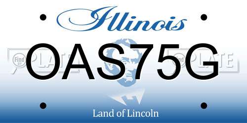 OAS75G Illinois License Plate