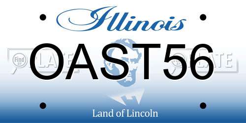 OAST56 Illinois License Plate