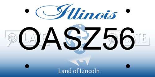 OASZ56 Illinois License Plate