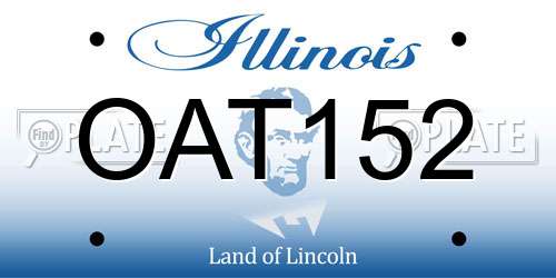OAT152 Illinois License Plate