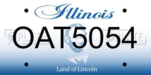 OAT5054 Illinois License Plate